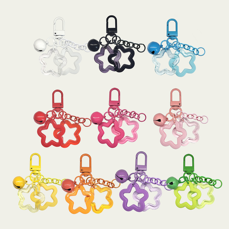 Colorful Star-Shaped Macaron-Colored DIY Handmade Keychain