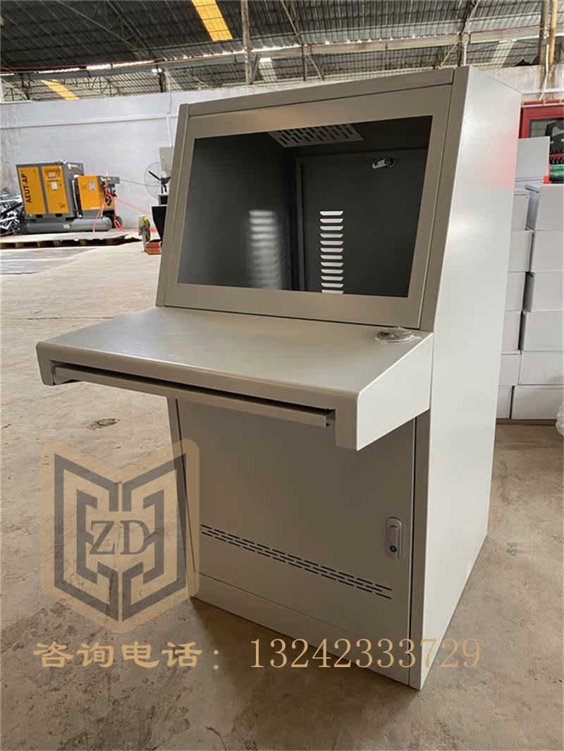 Piano-type monitoring console single-connected double-connected inclined console computer desk cabinet workshop multi-connected CNC console