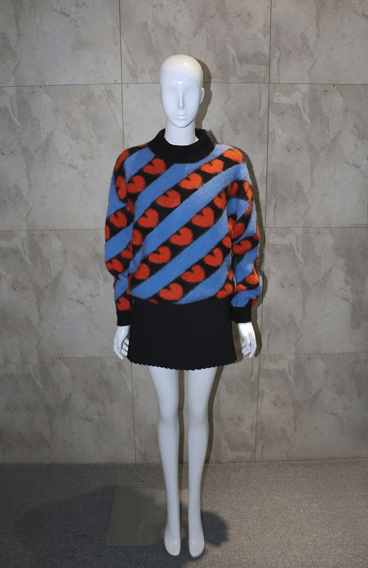 Maje Franch Jiang Shuying the same love mohair sweater 2020 mùa đông lười biếng áo pull nữ phù hợp với tất cả các phụ nữ - Áo len thể thao / dòng may