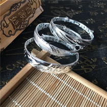 Sterling silver foot silver 9999 four nine fashion seiko push-pull adjustable size foot silver car flower bracelet