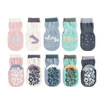 Spring and autumn baby toddler socks warm indoor cooler socks baby floor socks cotton glue point non-slip socks