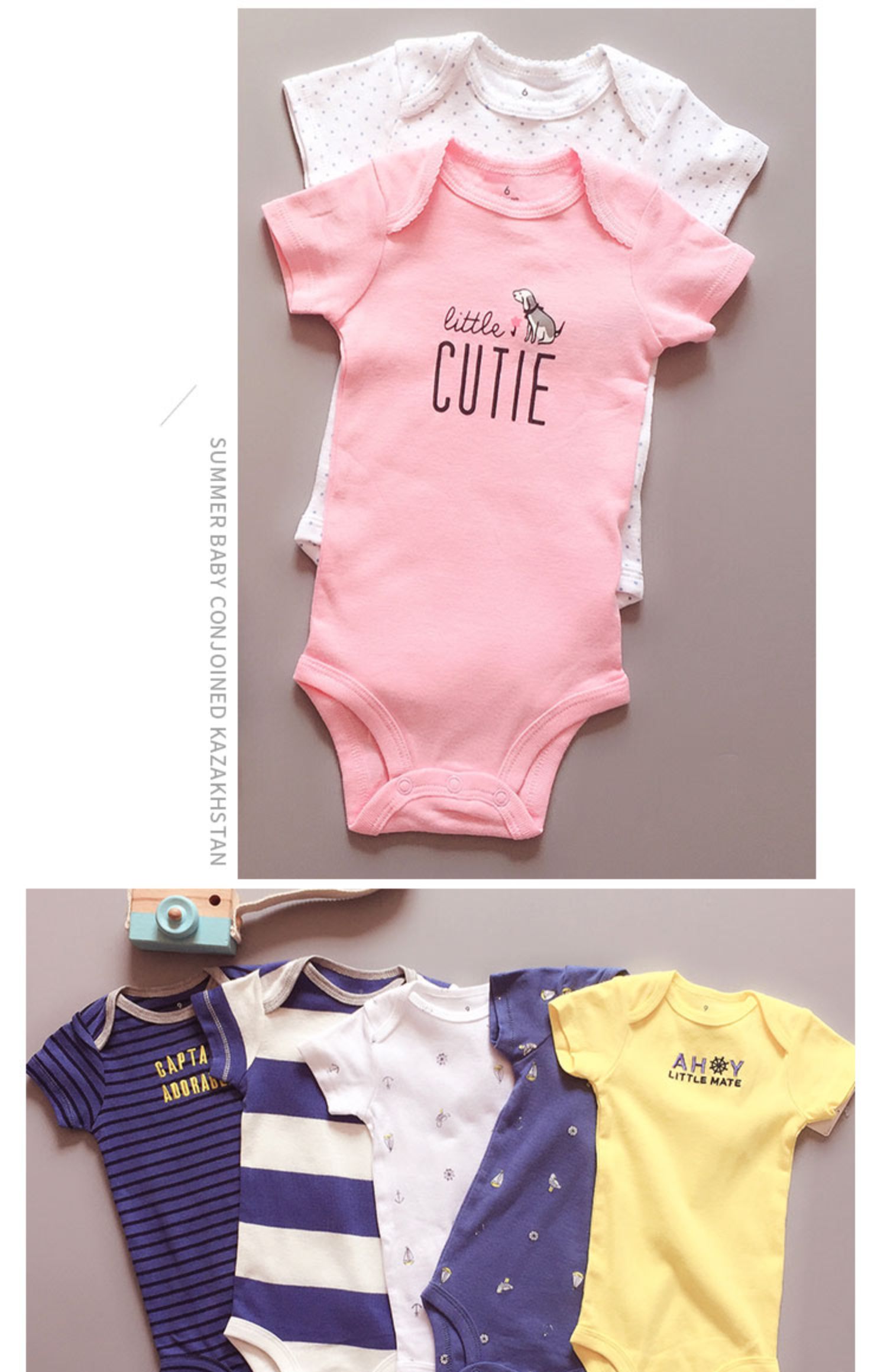 Túi ngắn tay xì hơi cho bé mùa hè nam 0-1 2 trẻ sơ sinh một mảnh Đầm cotton mỏng nữ quần tam giác - Áo liền quần áo khoác liền quần hình thú