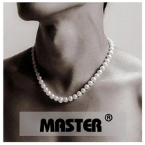 MASTER Wang Yibo same trend natural pearl niche necklace hip hop Joker round beads choker men and women