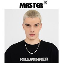 MASTER Wang Yibo with natural bees pearl necklace men and women hip hop choker T-shirt Joker chain