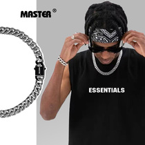 MASTER original hip-hop European and American trends Cuba necklace Joker titanium does not fade choker cuban men and women