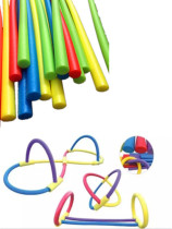 Color solid hollow kindergarten gymnastics sponge stick ring Foam noodle stick Soft stick Sensory integration toy equipment