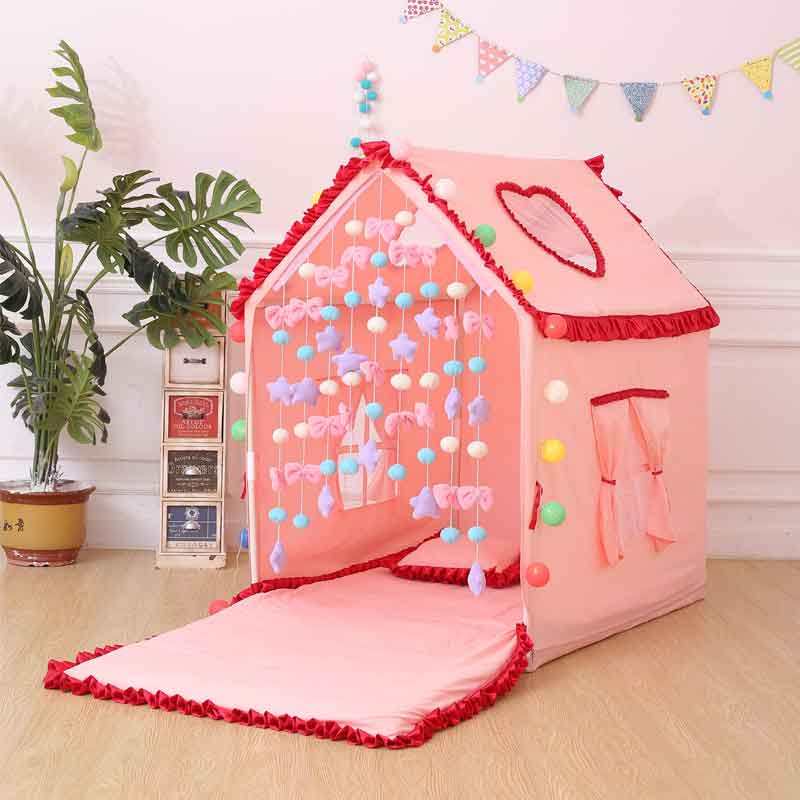 Children's tent indoor princess girl toy gameshouse cartoon small house split artificial bed tent