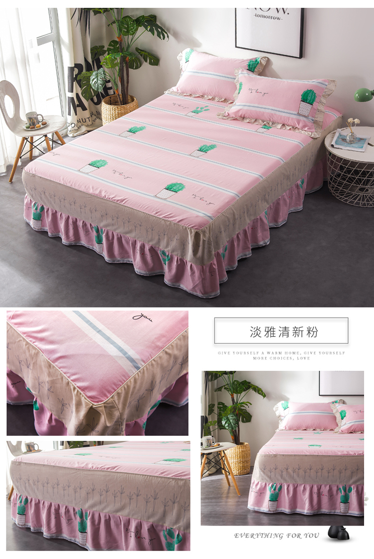 Giường váy đơn mảnh bông cotton Simmons giường đôi non-slip xù bảo vệ bìa mùa hè giải phóng mặt bằng khuyến mãi