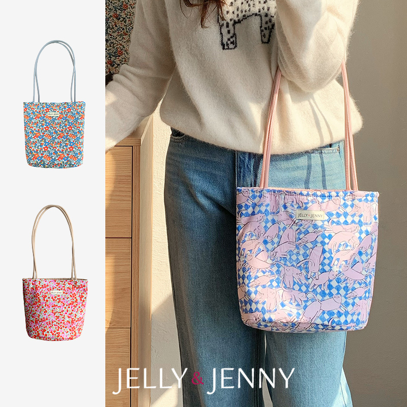 Cute Pink Cat Bucket Bag 2026 New Handbag ins Unique and Distinctive Liberty Exquisite Fabric Bag A12