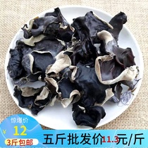 Auricularia fungus dry goods in bulk high quality white back crispy fungus black fungus ground fungus large fungus three pounds of Northeast specialty