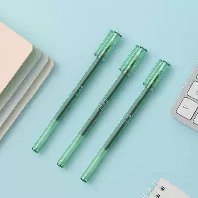 Morning light gel pen middle school students cover nut type red full needle tube 0 35mm black frosted water-based signature pen simple