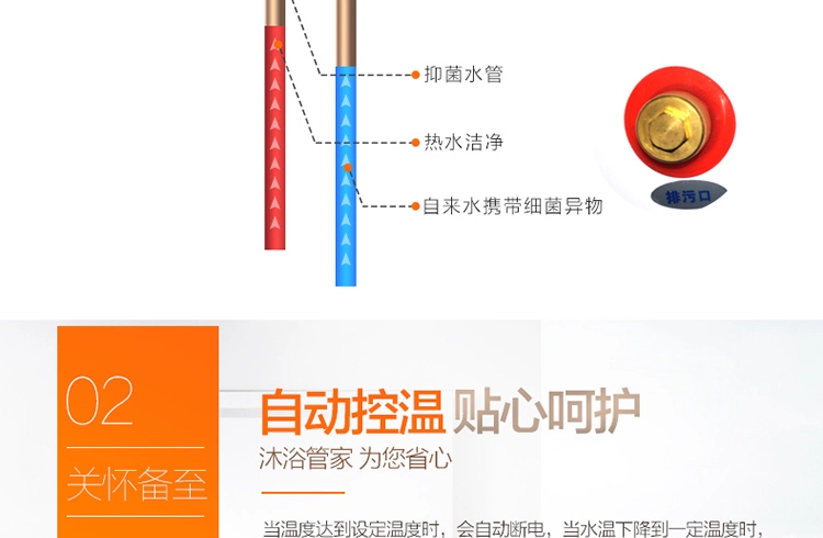 Xinlian tốt vợ nước nóng hộ gia đình lưu trữ điện loại nhỏ phẳng thùng tắm vòi hoa sen phòng tắm 40 50 60 - Máy đun nước