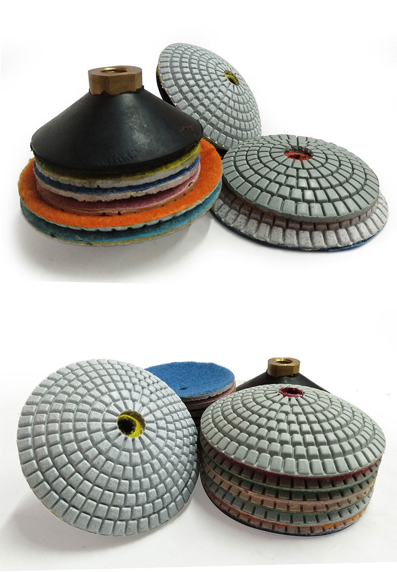 Точильное кольцо 弧形金刚石水磨片曲面形抛光鹅卵石材打磨片角磨机翻新碗型抛光片