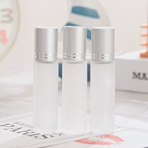 Frosted Essential Oil Rolling Bead Bottle Steel Bead Light Glass Beaded Bottle Essential Oil Small Empty Bottle Perfume Blanky Portable Cute