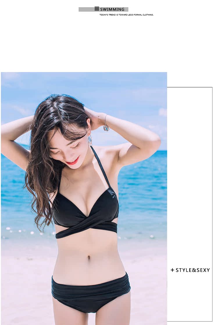 Bikini ba mảnh áo tắm nữ Hàn Quốc gợi cảm áo ngực nhỏ trong suốt thu thập kỳ nghỉ giảm béo bụng nóng mùa xuân - Bikinis áo tắm đẹp 2020