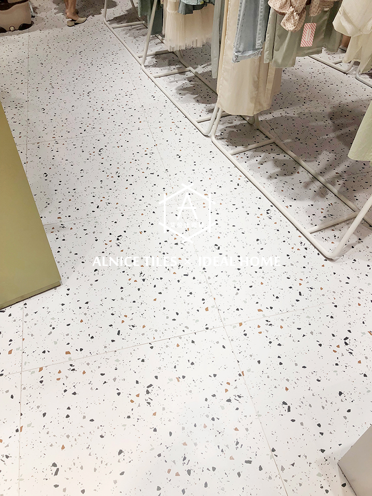 ALNICE color matt anti-slip particles terrazzo tiles Kitchen powder room balcony floor tiles Wall tiles