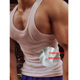 Heavy Threaded Fitness Slim Vest Men's White Round Neck Large Size Training Fitness Breathable Sweat-absorbent Bottoming Sling