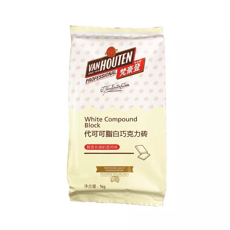 Van Haute Dei Cocoa Butter White Chocolate Bricks Valentine's Day DIY Chocolate Bricks 1kg Province