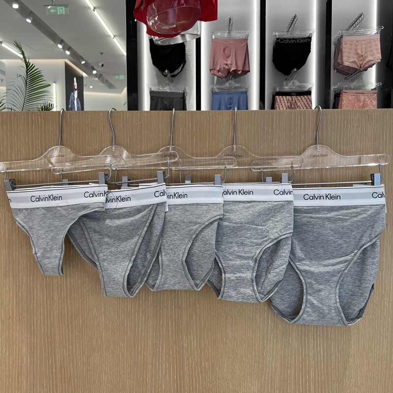 [Modern Gravity Belt] Ck Women's High-Waisted Sexy Bikini Triangle Panties Jacquard Cotton Thong Panties