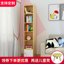 Solid wood bookshelf corner cabinet Simple floor-to-ceiling simple economical storage cabinet Space-saving storage bookcase small corner