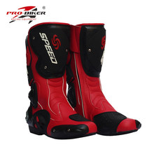 PRO Riding Shoes Mens Motorcycle Breathable Knight Locomotive Boots Autumn Winter Season Riding Boots Racing Shoes Long