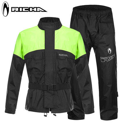 RICHA raincoat rain pants suit male riding suit light and thin locomotive two-piece style adult outdoor breathable raincoat