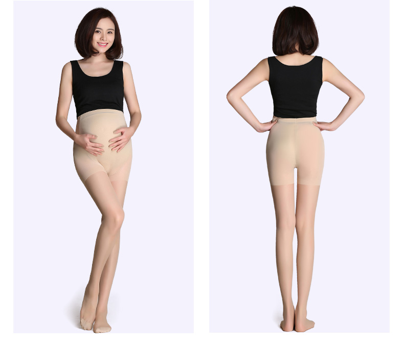 Phần mỏng phụ nữ mang thai vớ chống móc lụa siêu mỏng phụ nữ mang thai đáy vớ thịt màu pantyhose dạ dày lift xà cạp vớ mùa hè