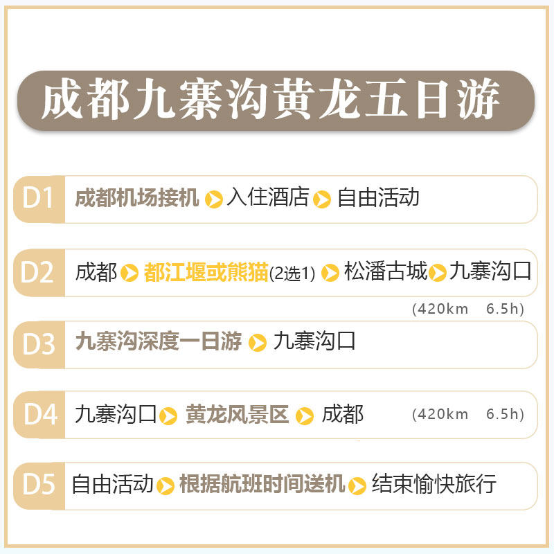成都到九寨沟黄龙五日纯玩游|12人VIP小团+希尔顿住宿+高铁出行全解析-旅游-淘宝好物网