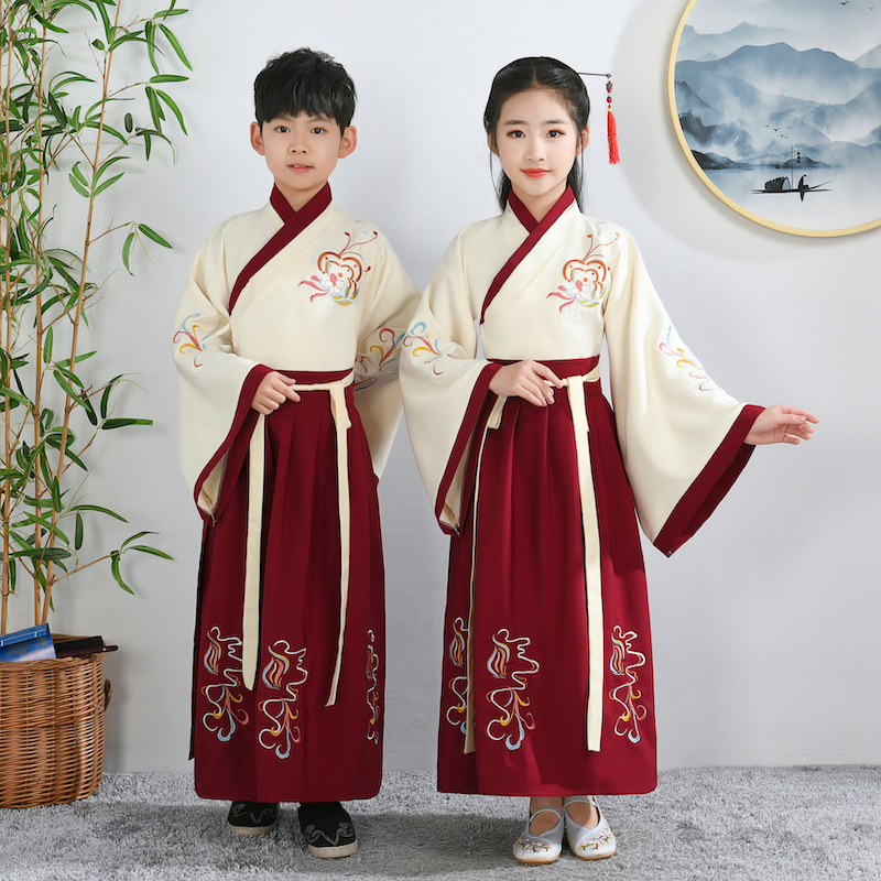 Children's Hanfu Girls Kindergarten School Performance Chinese Style Boys Ancient Costume National School Clothes Girls Primary School Performance Clothes