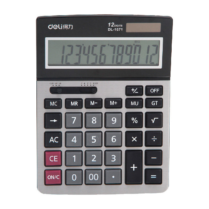 Right-hand Calculator 1671A Table Face Type Calculator Business Calculator Metal Panel Durable