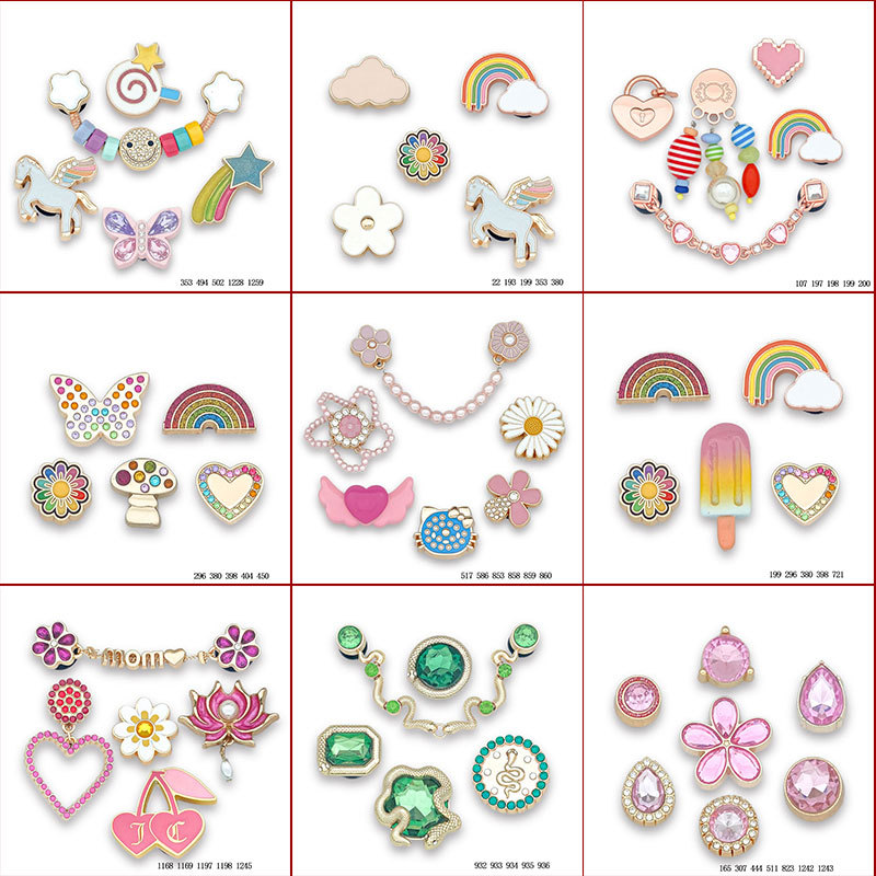Crocs Shoe Charms, Crocs Shoe Accessories, Metal Diamond Colorful Decorations Suitable for DIY Accessories Crocs Shoe Charms, Crocs Shoe Accessories, Metal Diamond Colorful Decorations Suitable for DIY Accessories