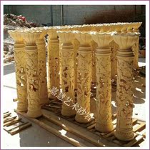 Jiahui Sandstone Glass Fiber Reinforced Plastic Relief Garden Sculpture Villa Community Decoration Home Decoration Pillar Pot Flower Pot