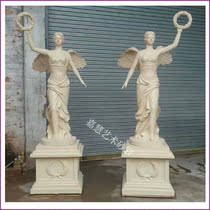 Jiahui sandstone glass fiber reinforced plastic relief mural villa garden landscape sculpture decoration figure round sculpture victory goddess