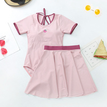 Childrens swimsuit girl one-piece dress CUHK Tongs 12-15-year-old student professional training swimsuit less girl swimsuit