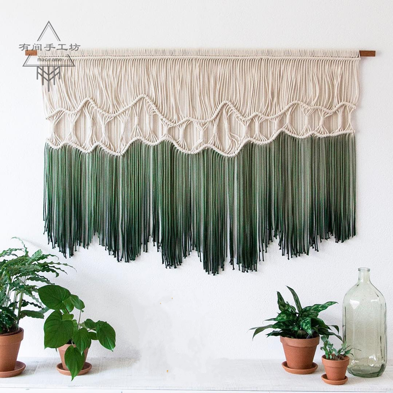 Tay dệt dệt tấm thảm gradient nhuộm tấm thảm Bắc Âu phong cách Bohemian mềm ăn mặc B & B trang trí tường tranh