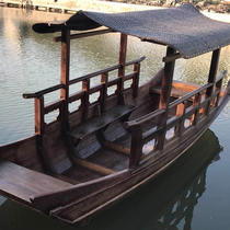 Featured Catering Boat Single Canopy Boat Landscape Decoration Ship Antique Utang Boat European Boat Tourist Boat Custom Ship Model Wooden