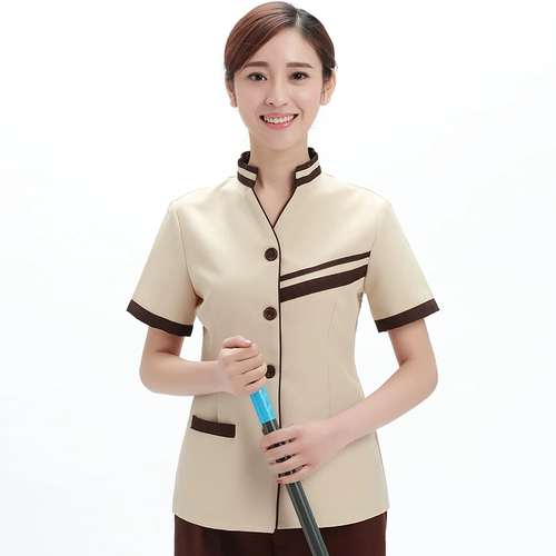 Летняя комнатная летняя одежда для работы для отеля, комплект, короткий рукав, делается под заказ