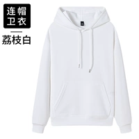 Белый топ из хлопка с капюшоном и личи JSH-Bird's Nest с длинными рукавами