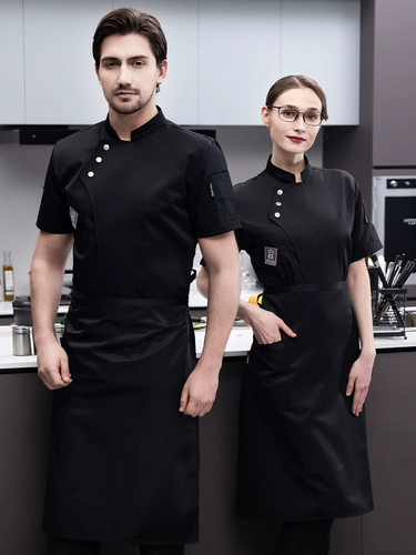 Дышащая шеф-повар Работа для одежды с короткими рукавами летние высококачественные ресторан