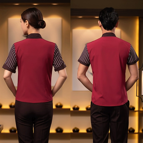 Летняя кофейная модная рубашка для работы подходит для мужчин и женщин, короткий рукав, делается под заказ, с печатью вашего логотипа