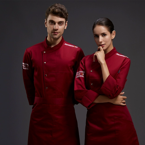 Catering Chef Work Одежда с длинными рукавами мужчина и женщины зимний высококачественный западный ресторан отель кухня шеф-повар