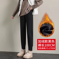 Бархатные черные штаны, ростомер, 100см