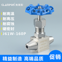 Needle shut-off valve J61Y W-160P 320P high pressure butt welding needle valve stainless steel 304 316