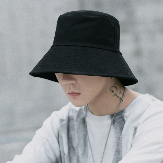 Wide-Brimmed Fisherman Hat for Men, Summer Hat, Trendy Japanese Hip-Hop Style, Versatile Sun Protection Hat, Men's Sunshade Hat