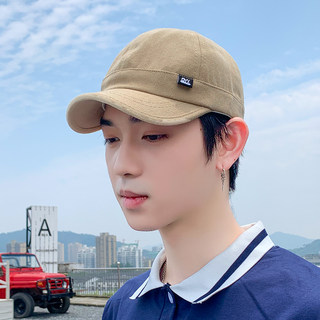 Hat for Men, Japanese Style Short Brim Soft Top Baseball Cap, Korean Style Casual Spring and Summer Handsome New Trendy Brand Peaked Cap