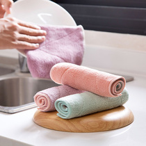 Absorbent dishcloth thickened tablecloth towel scrub kitchen non-oil no hair-free cleaning rag wipe towel