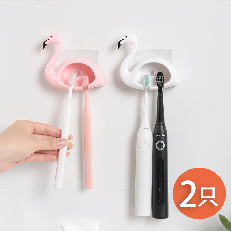 Cartoon toothbrush rack suction cup type Cornetto functional toothbrush holder free punch powder room suction wall toothbrush holder