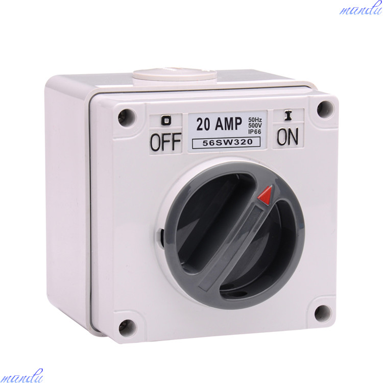 56sw320 Outdoor waterproof power switch, rainproof, anti-corrosion and oil-proof IP66