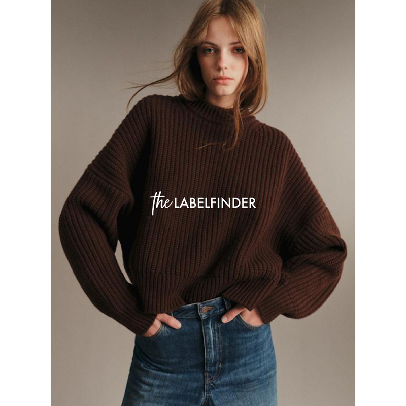 Tail Yarn! French Niche Vintage Chocolate Brown Loose-Fitting Drop-Shoulder Casual Natural Round-Neck Fisherman Wool Sweater Tail Yarn! French Niche Vintage Chocolate Brown Loose-Fitting Drop-Shoulder Casual Natural Round-Neck Fisherman Wool Sweater