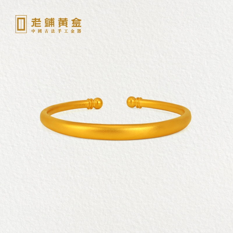 Old shop gold ancient method handmade pure gold garlic bracelet gold bracelet - Taobao